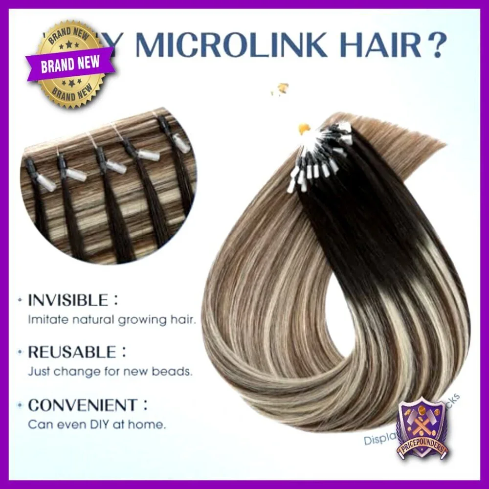 Human Hair Micro Loop Extensions 14 Inch 50g Pre Bonded Cold Fusion